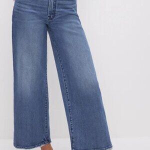 Good American Good Waist Cropped Palazzo Jeans
